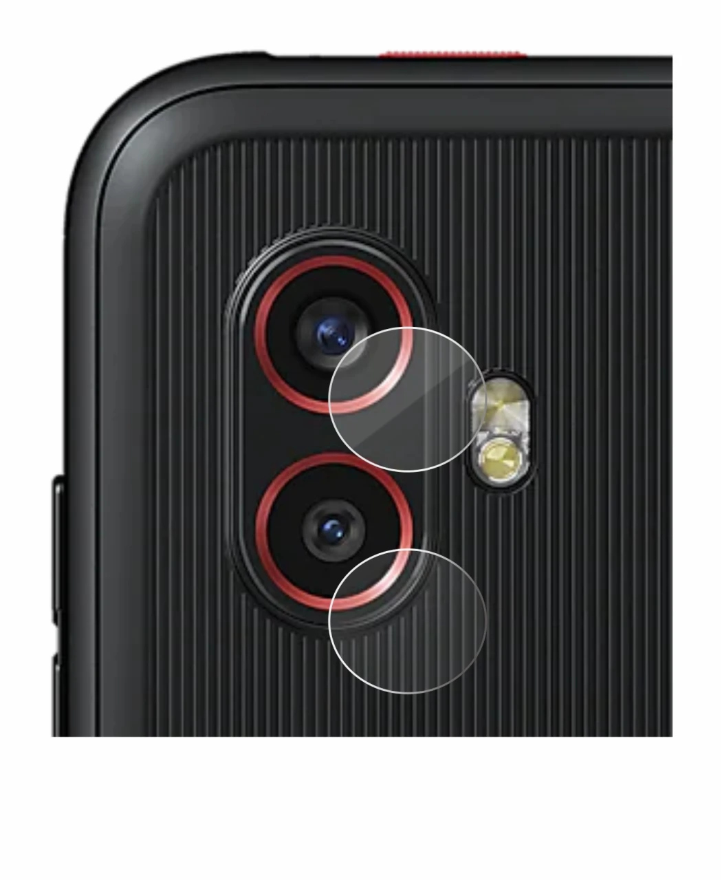 Image de l'appareil Samsung Galaxy Xcover 6 Pro (Caméra UNIQUEMENT) avec une grande variété de protections d'écran.