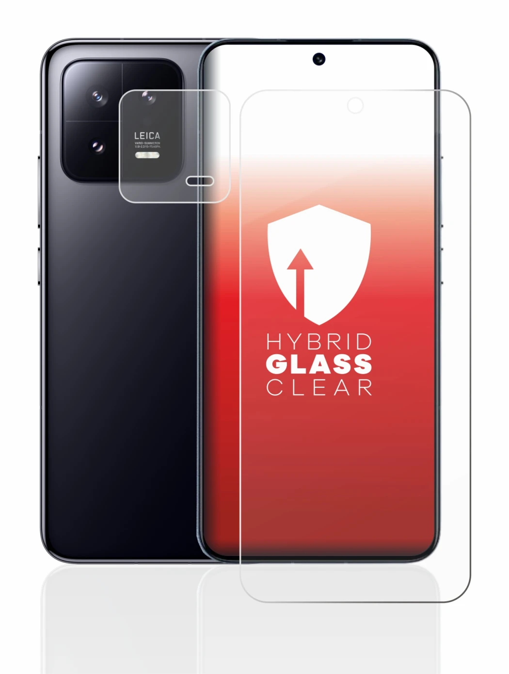 Image de l'appareil Xiaomi 13 (Avant+Caméra) avec une grande variété de protections d'écran.