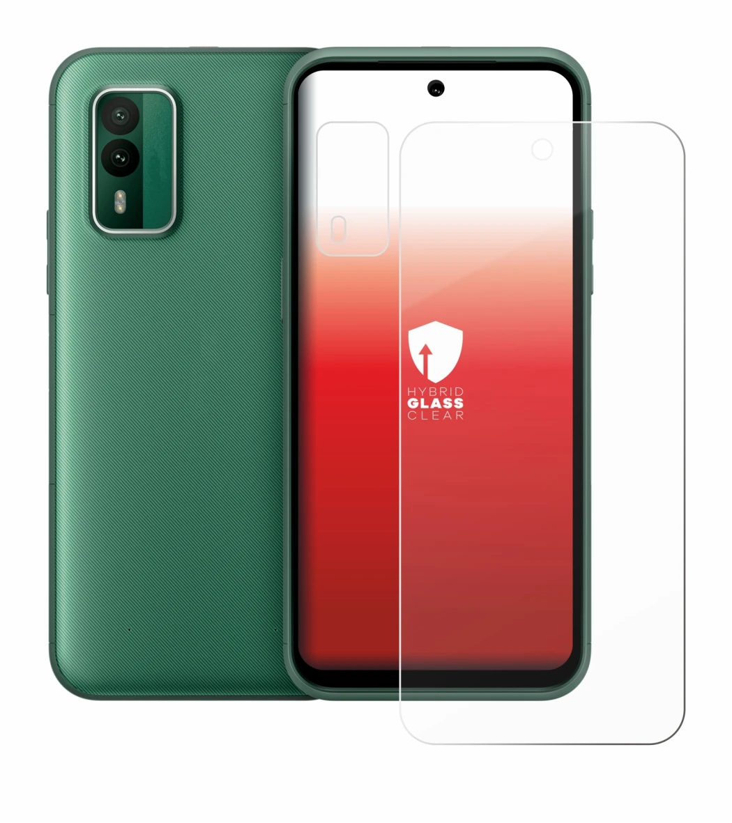 Image de l'appareil Nokia XR21 (Avant+Caméra) avec une grande variété de protections d'écran.