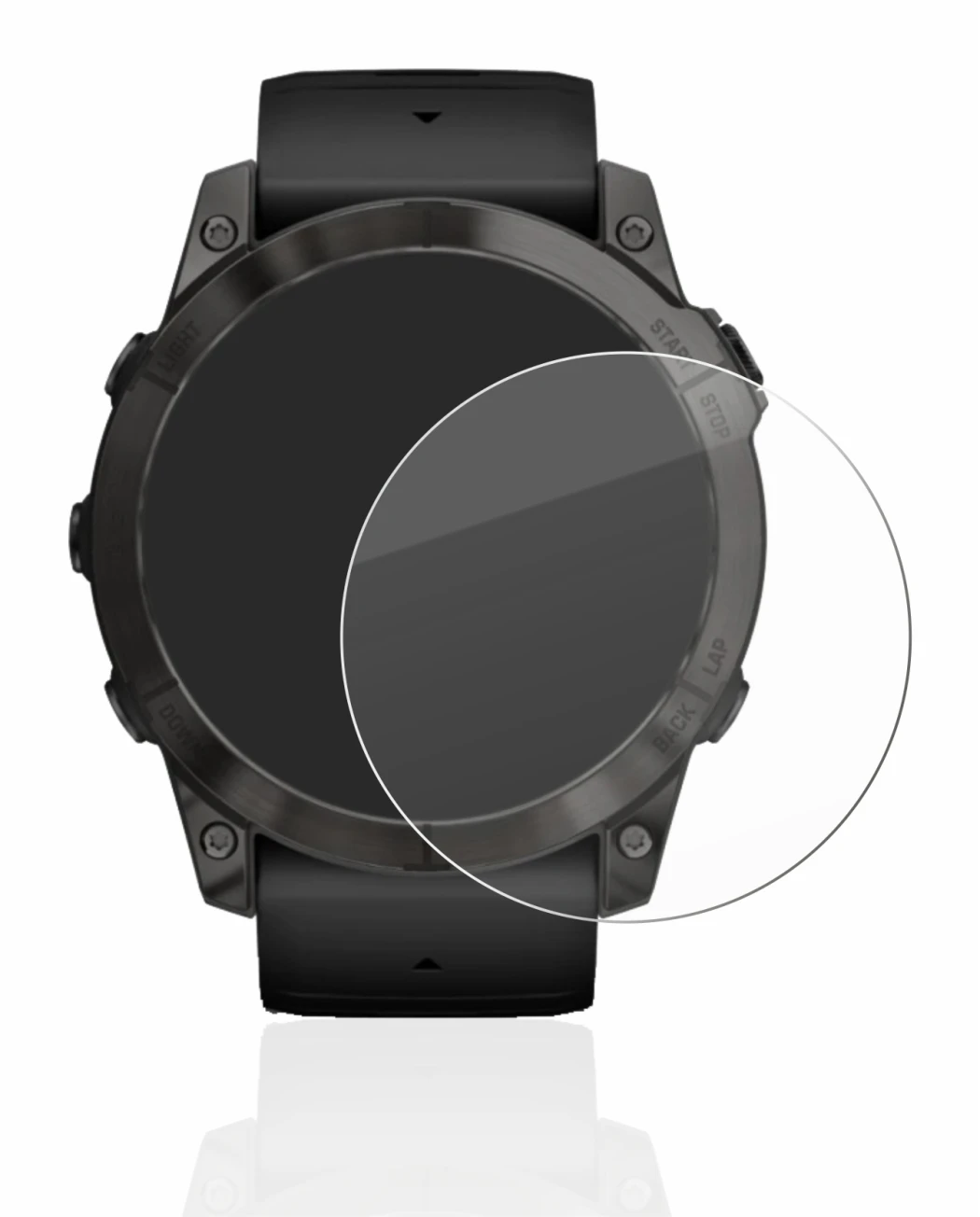 Image de l'appareil Garmin Epix Pro (Gen 2) (51 mm) avec une grande variété de protections d'écran.