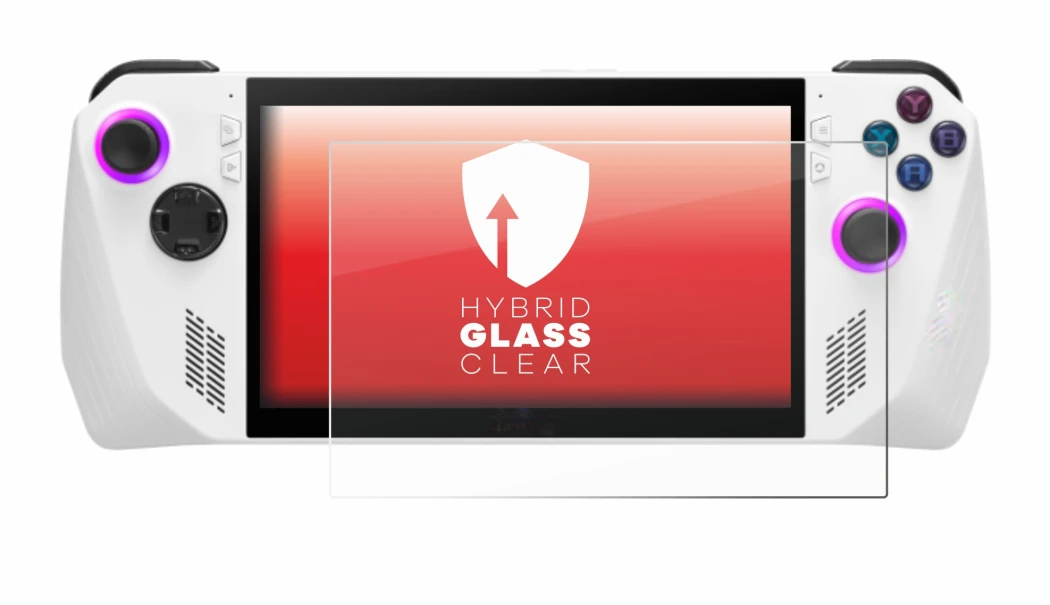 Image de l'appareil ASUS ROG Ally (2023) RC71L avec une grande variété de protections d'écran.