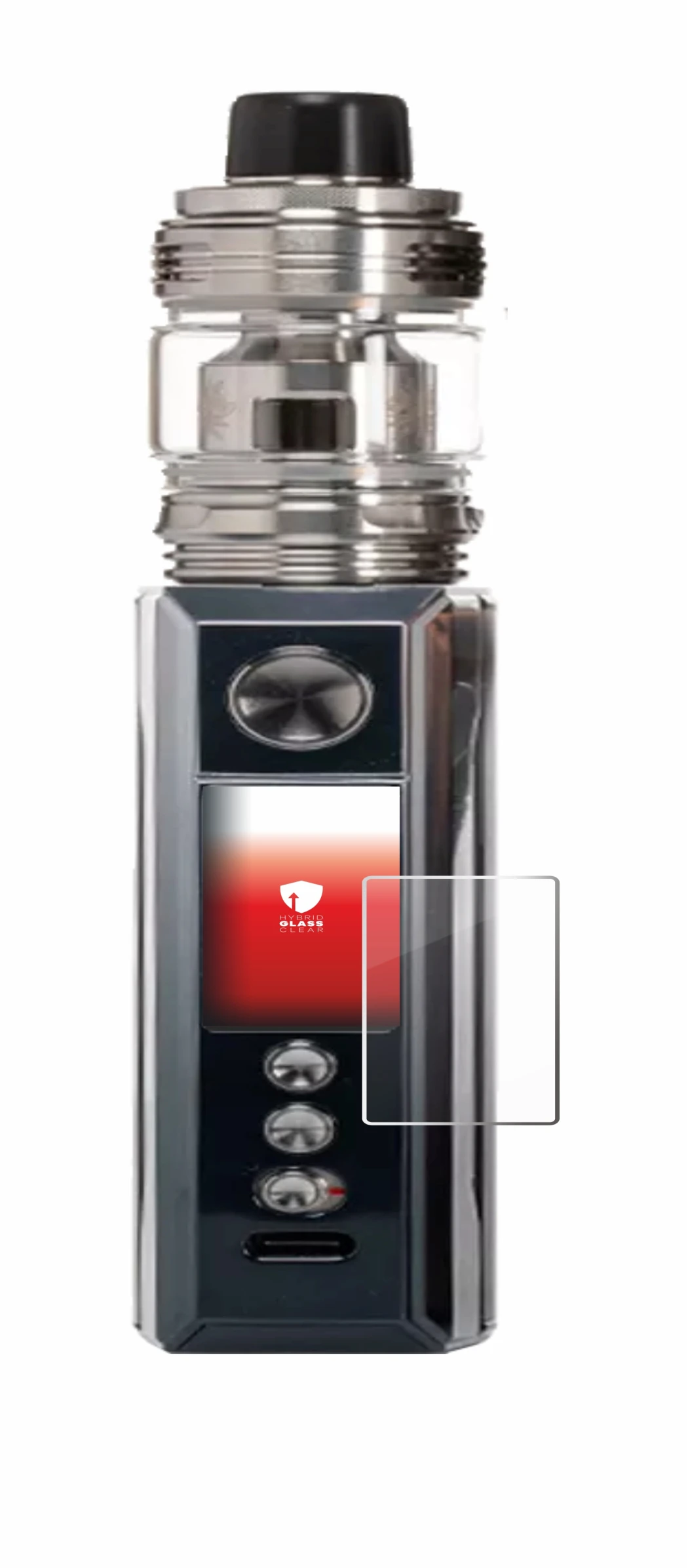 Image de l'appareil Voopoo Drag M100S avec une grande variété de protections d'écran.