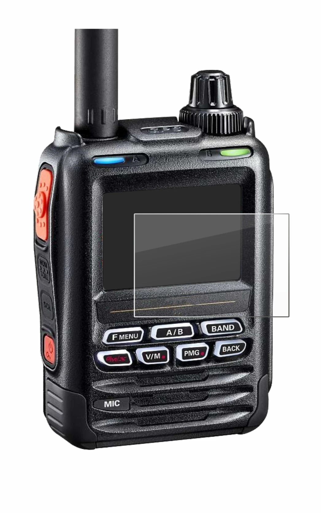 Image de l'appareil Yaesu FT-5DE/DR avec une grande variété de protections d'écran.