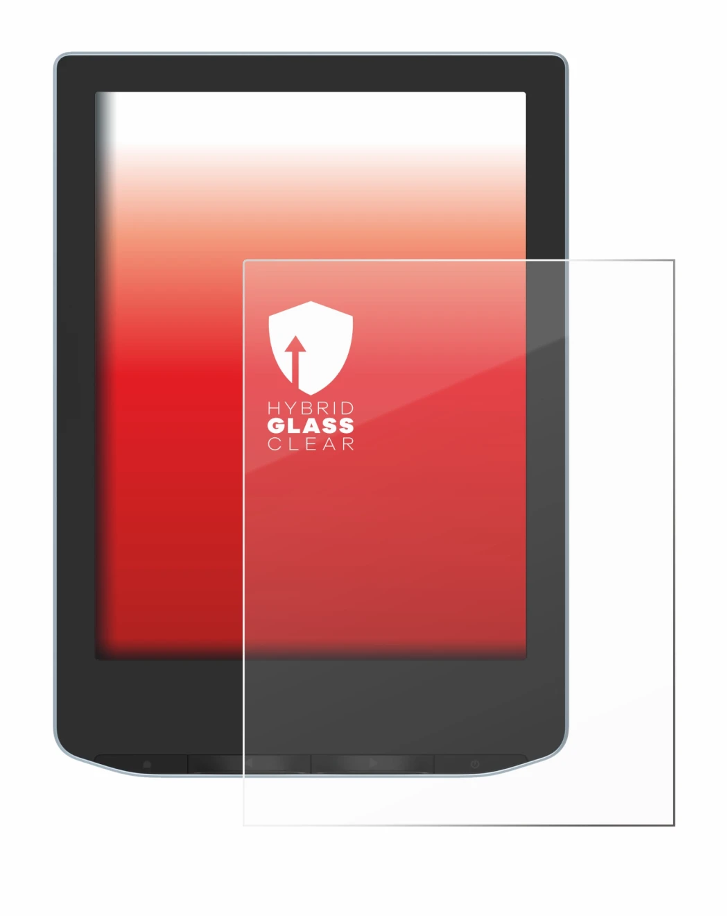 Image de l'appareil PocketBook Verse avec une grande variété de protections d'écran.