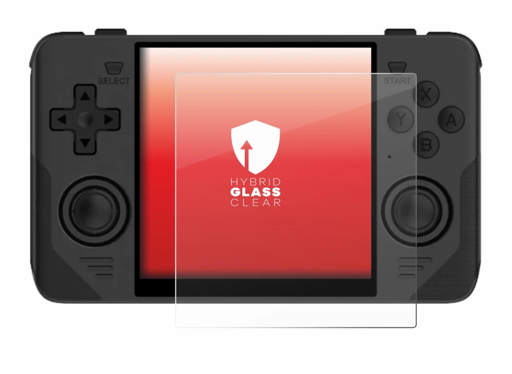 Image de l'appareil Powkiddy RGB30 avec une grande variété de protections d'écran.