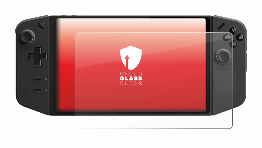 Image de l'appareil Lenovo Legion Go avec une grande variété de protections d'écran.