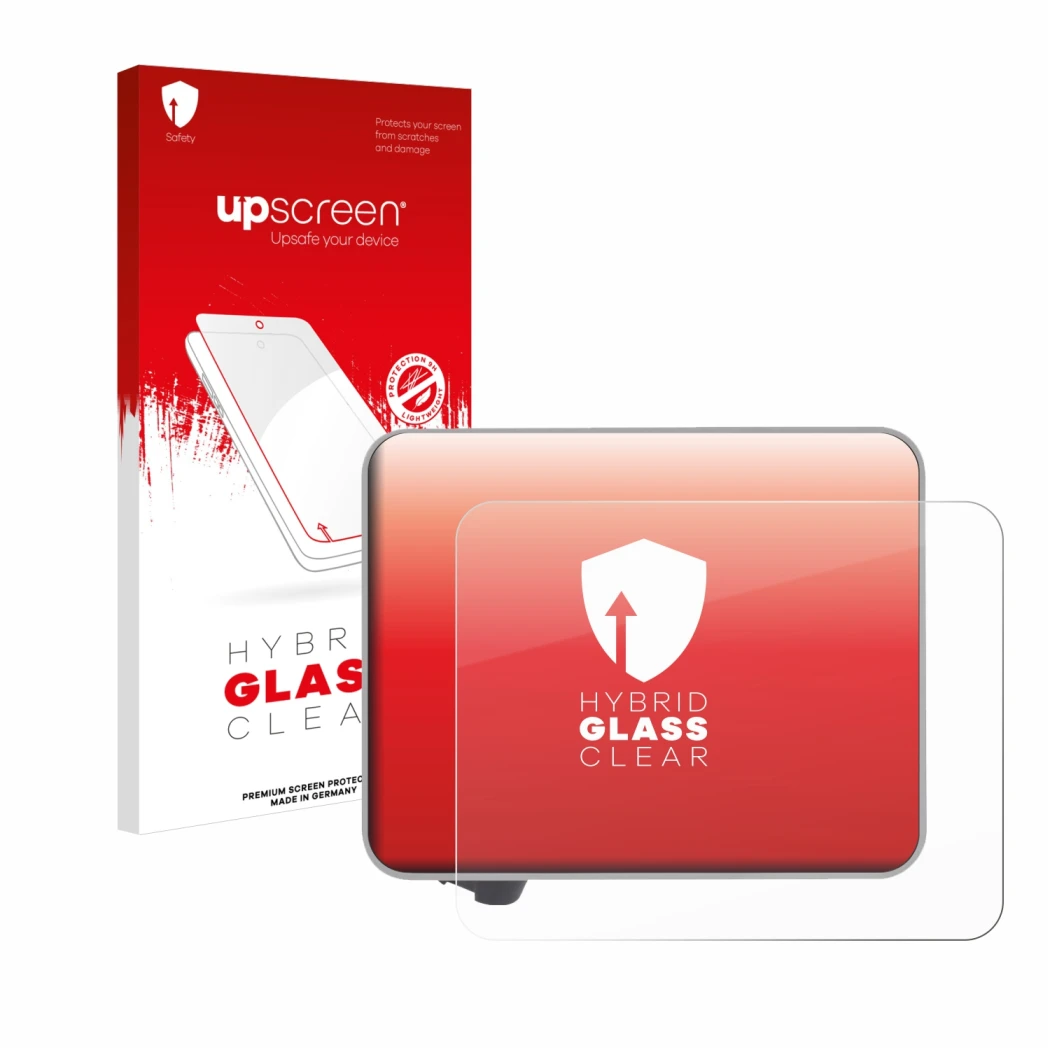 Face avant d’un emballage produit avec le logo de la marque upscreen. À côté, l’appareil Bambu Lab A1 3D Printer est représent
