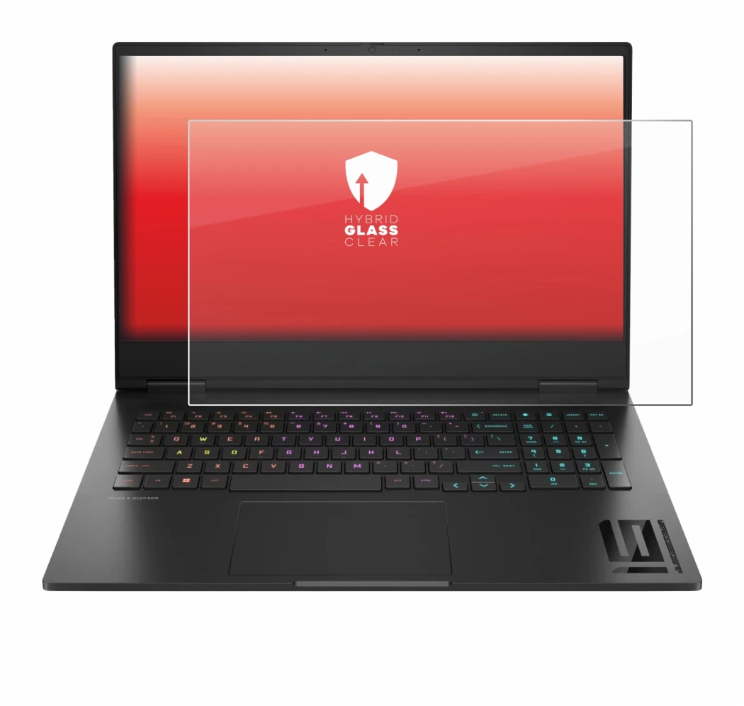 Image de l'appareil HP Omen 16 2024 avec une grande variété de protections d'écran.