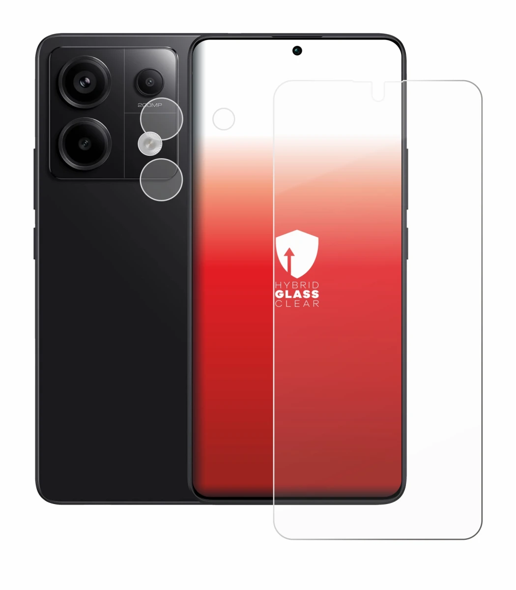 Image de l'appareil Xiaomi Redmi Note 13 Pro 5G (Avant+Caméra) avec une grande variété de protections d'écran.