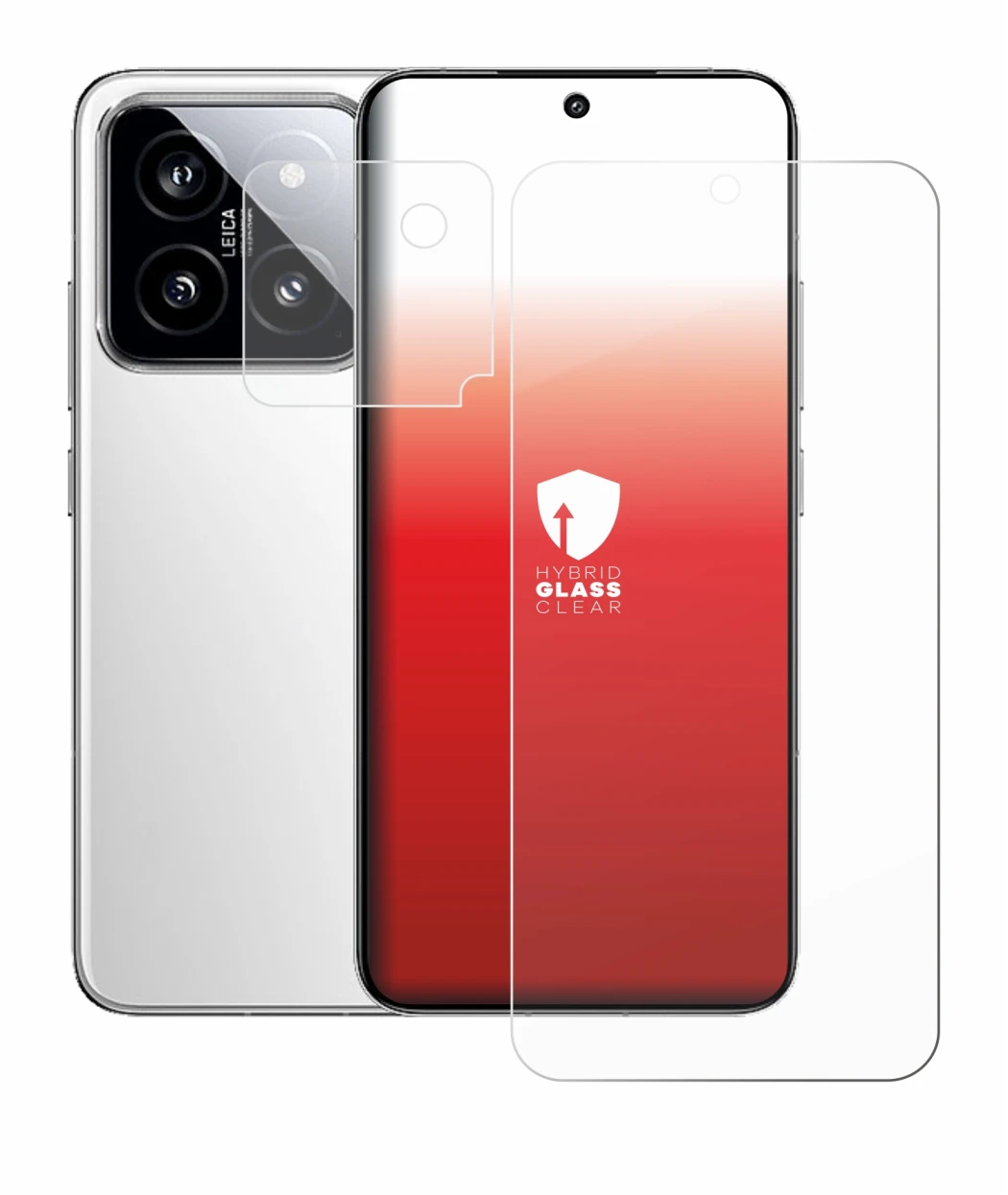 Image de l'appareil Xiaomi 14 (Avant+Caméra) avec une grande variété de protections d'écran.