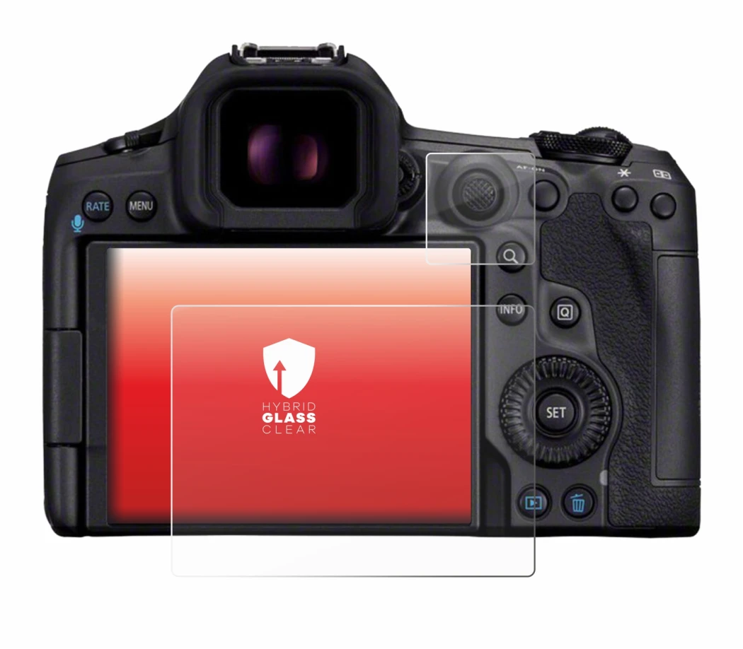 Image de l'appareil Canon EOS R5 Mark II avec une grande variété de protections d'écran.