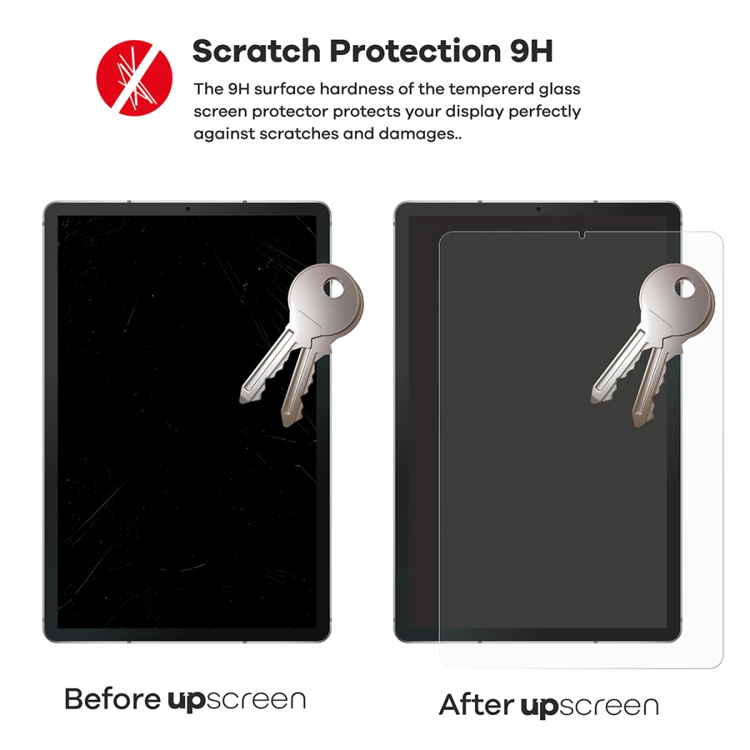 2 appareils – l’un avec upscreen, l’autre sans. Chacun est accompagné de 2 clés. L’appareil sans upscreen est fortement rayé,