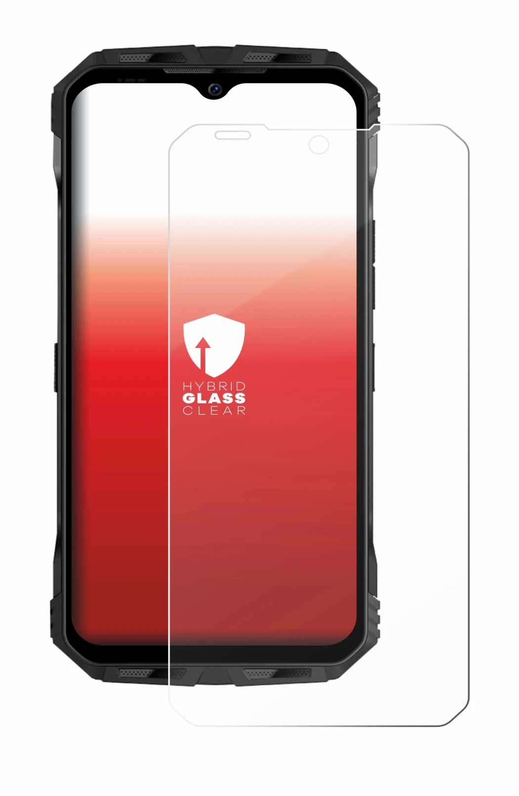 Image de l'appareil Doogee V Max Plus avec une grande variété de protections d'écran.