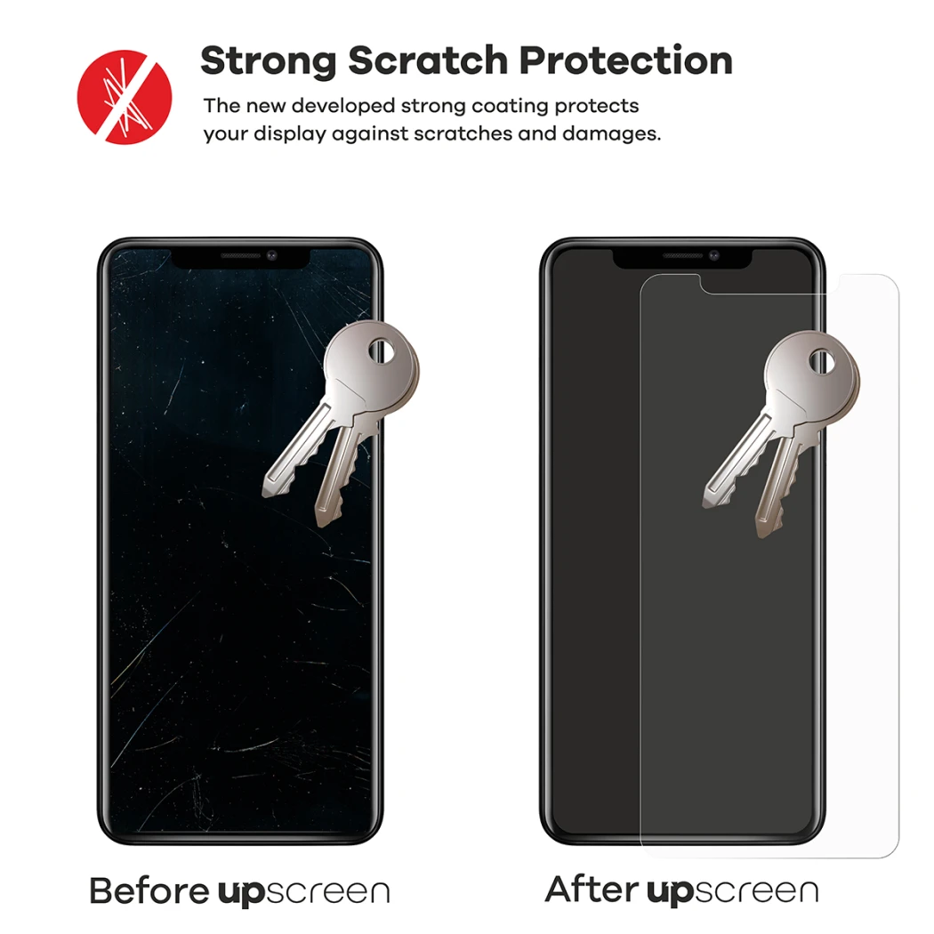 2 appareils – l’un avec upscreen, l’autre sans. Chacun est accompagné de 2 clés. L’appareil sans upscreen est fortement rayé, 