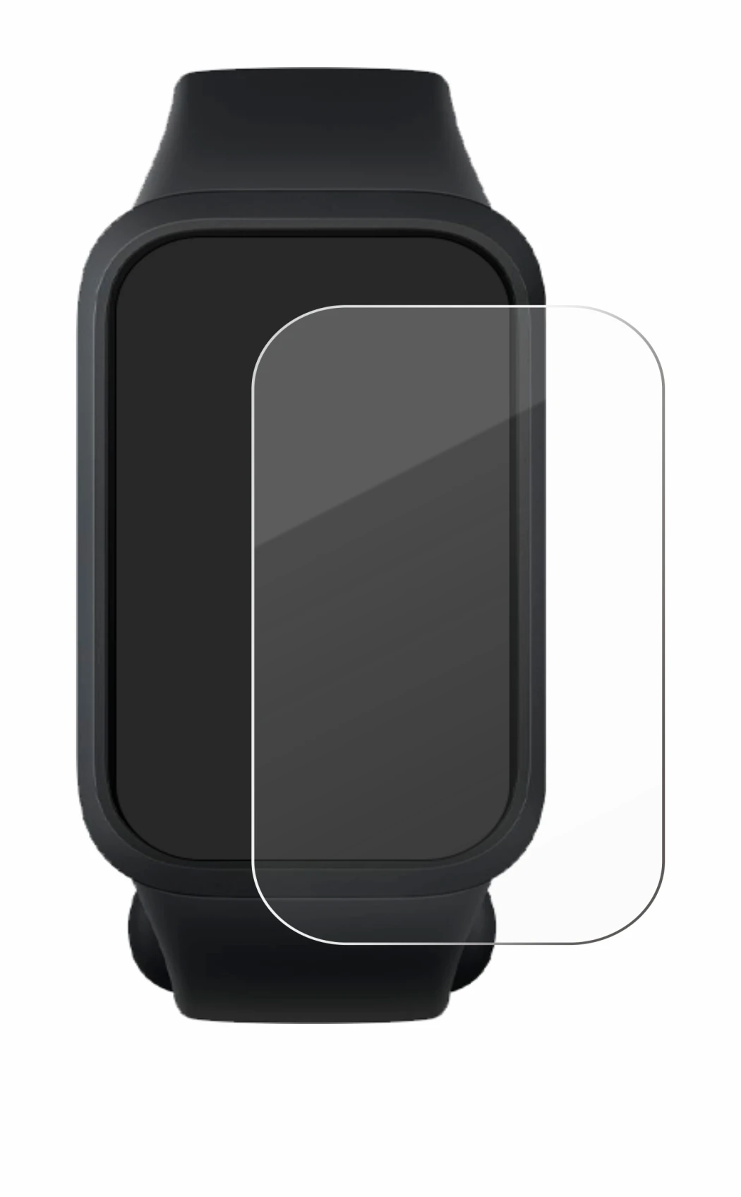 Image de l'appareil Xiaomi Smart Band 9 Active avec une grande variété de protections d'écran.