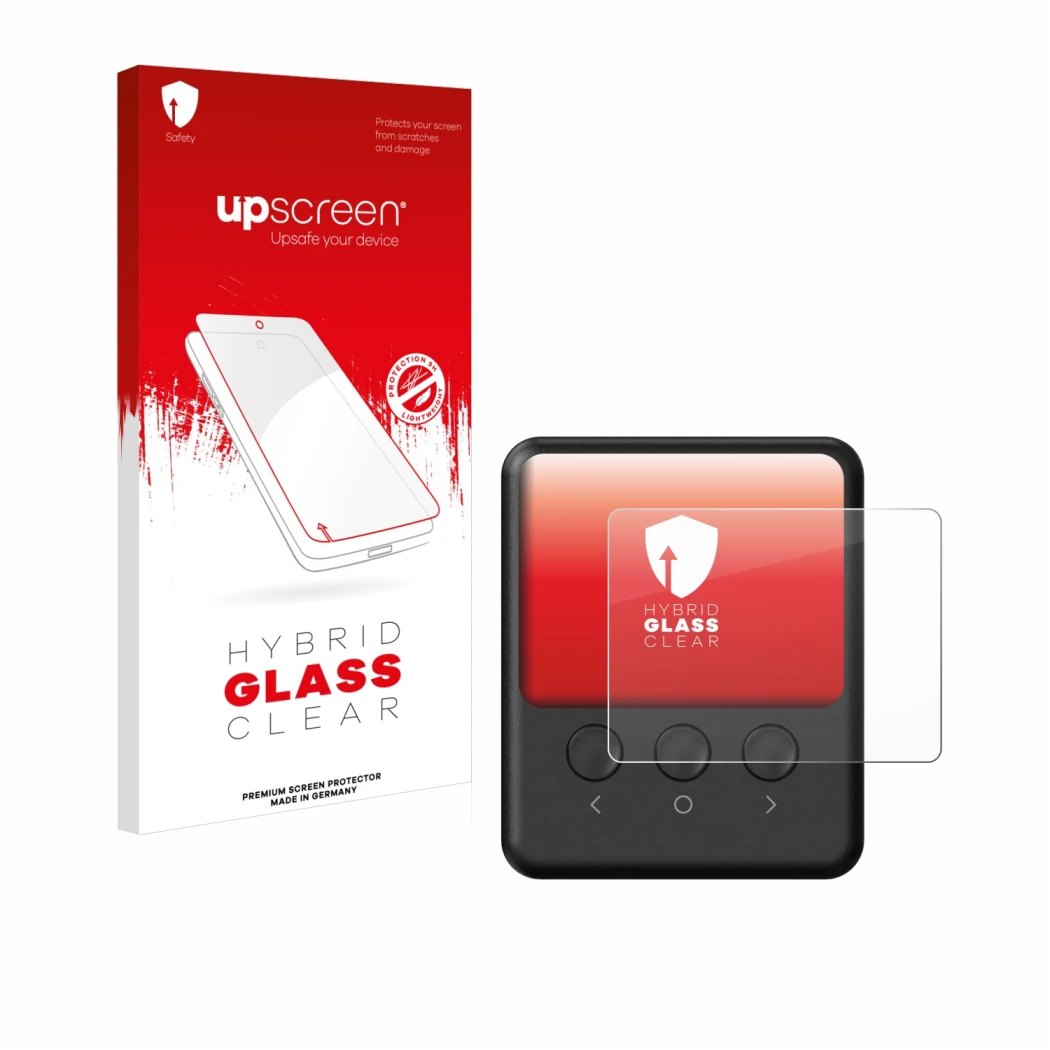 Face avant d’un emballage produit avec le logo de la marque upscreen. À côté, l’appareil ISDT 608PD est représenté avec la pro