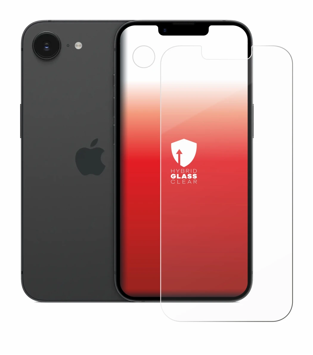 Image de l'appareil Apple iPhone 16e (Avant+Caméra) avec une grande variété de protections d'écran.