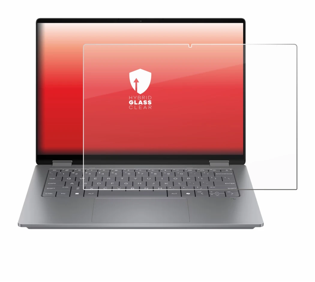 Image de l'appareil HP OmniBook X Flip 14 avec une grande variété de protections d'écran.