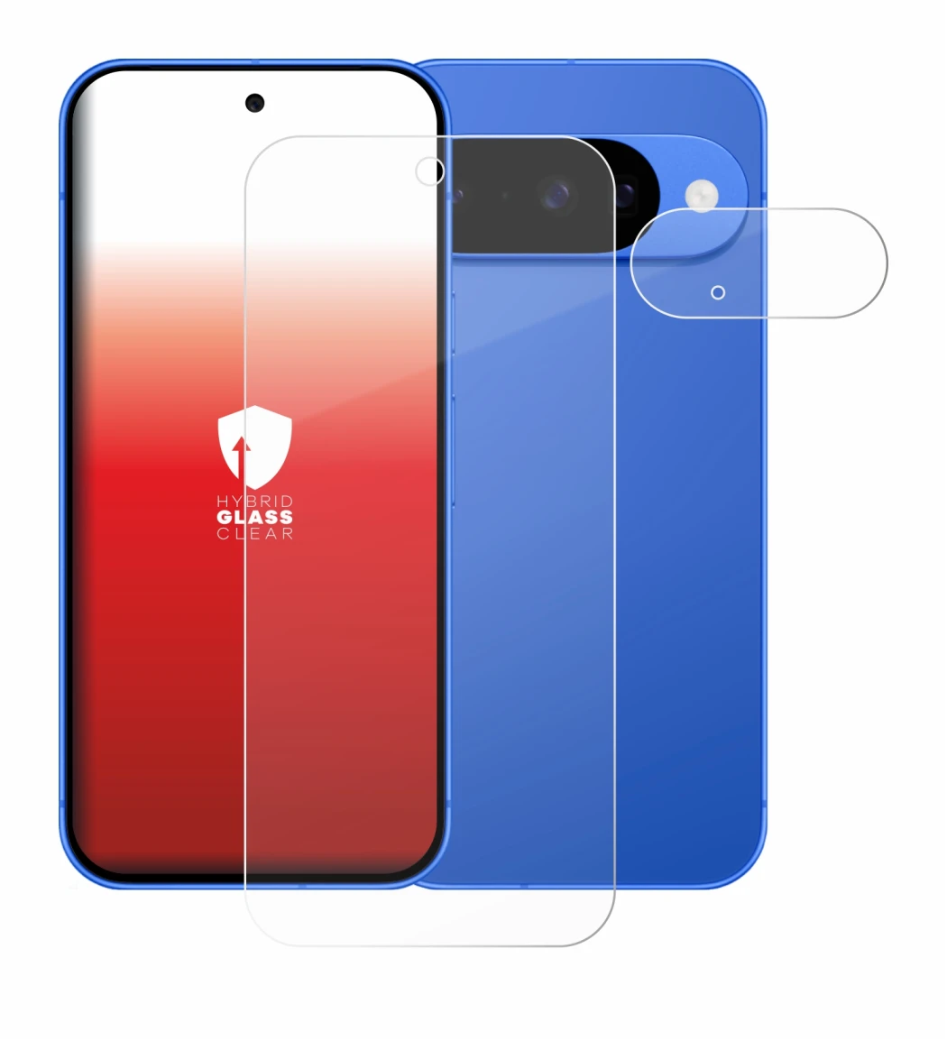 Image de l'appareil Google Pixel 10 (Avant+Caméra) avec une grande variété de protections d'écran.