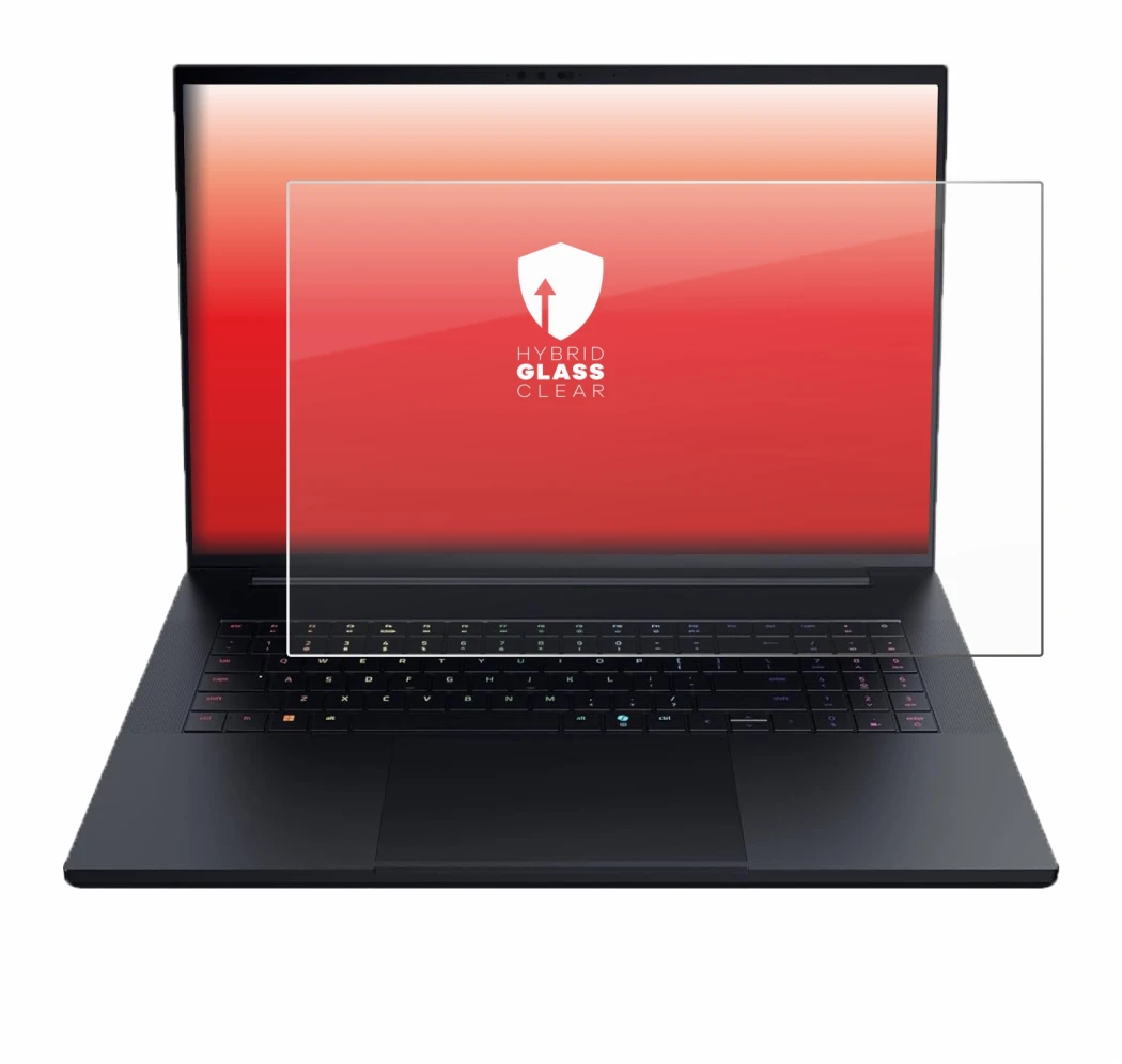 Image de l'appareil Razer Blade 18 2025 avec une grande variété de protections d'écran.