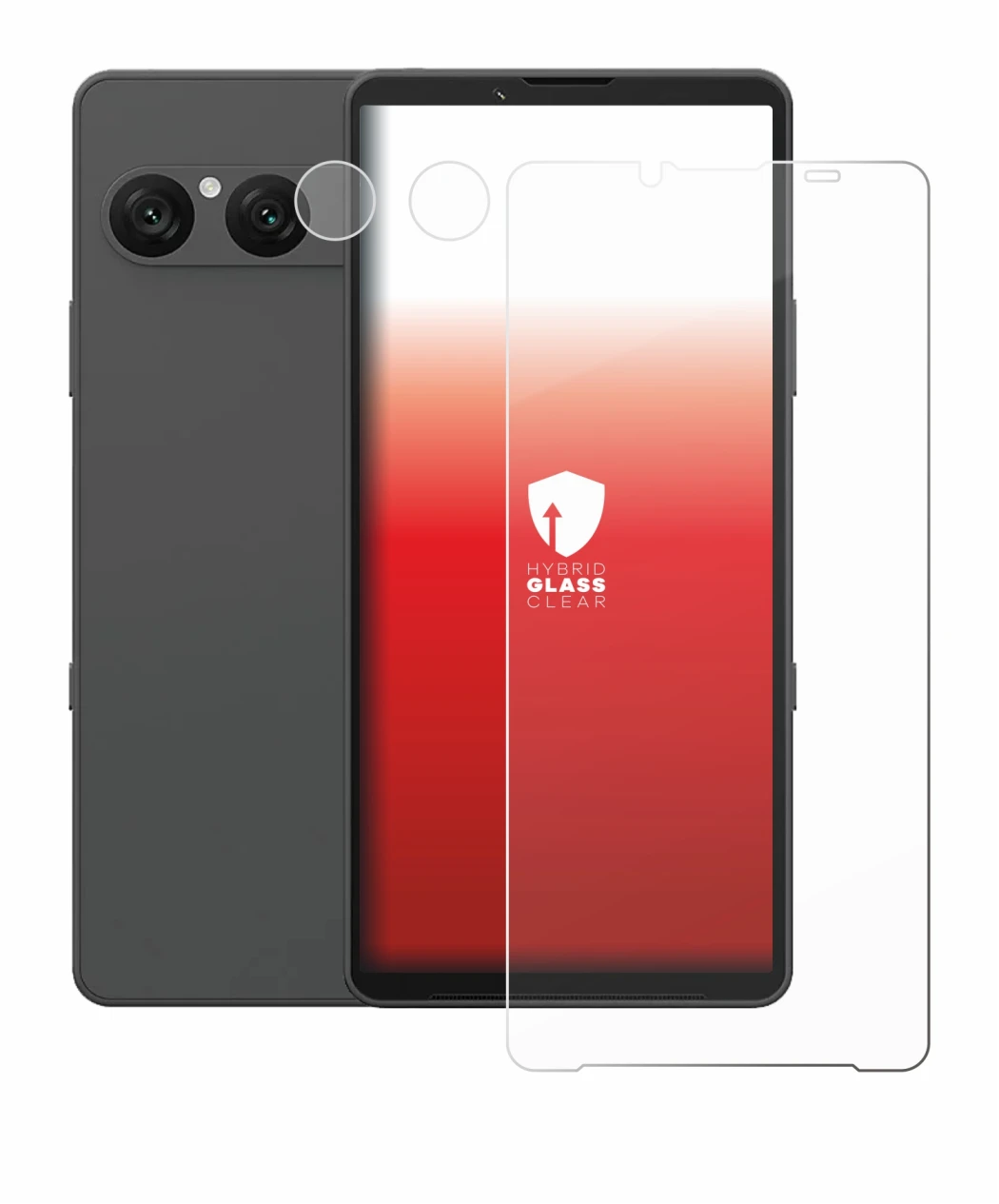 Image de l'appareil Sony Xperia 10 VII (Avant+Caméra) avec une grande variété de protections d'écran.