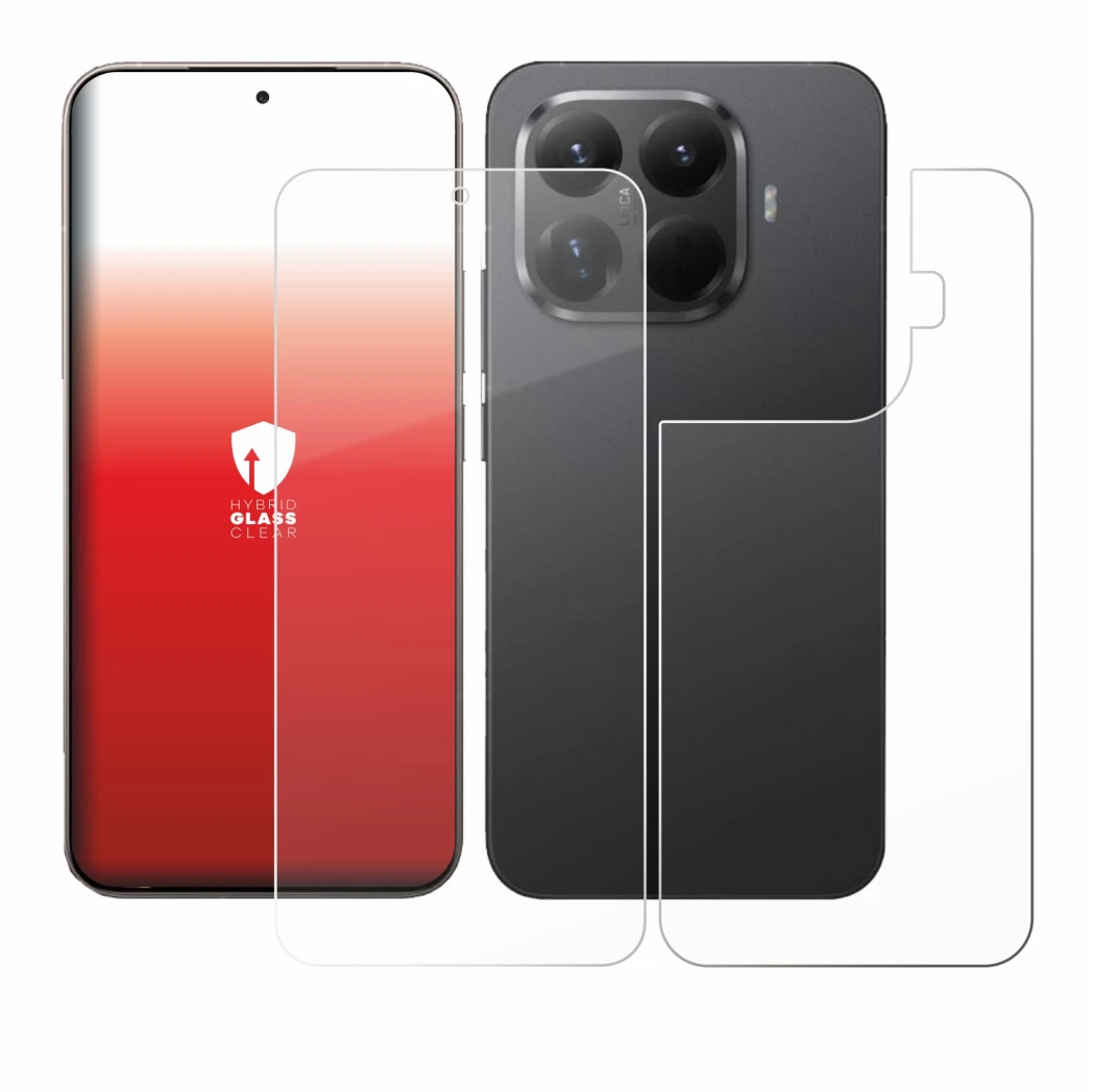 Image de l'appareil Xiaomi 15T Pro (Avant+Arrière) avec une grande variété de protections d'écran.