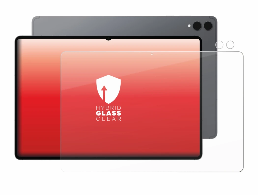 Image de l'appareil Samsung Galaxy Tab S11 Ultra (Avant+Caméra) avec une grande variété de protections d'écran.