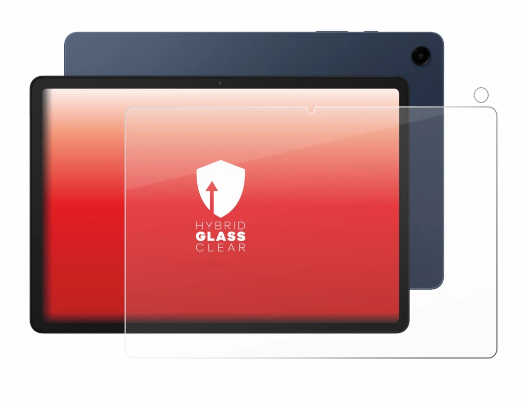 Image de l'appareil Samsung Galaxy Tab A9 Plus (Avant+Caméra) avec une grande variété de protections d'écran.