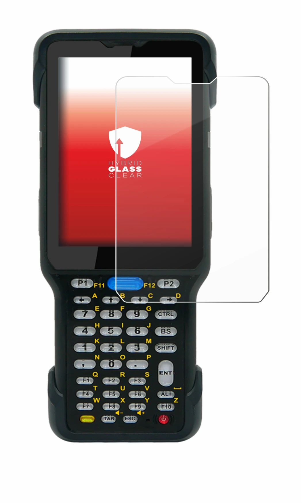 Image de l'appareil Unitech HT730 avec une grande variété de protections d'écran.