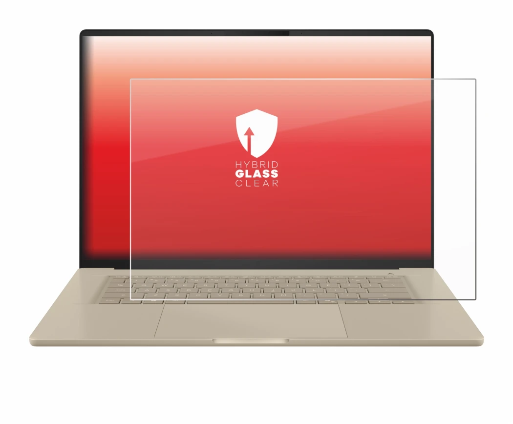 Image de l'appareil ASUS ZenBook A16 UX3607 avec une grande variété de protections d'écran.