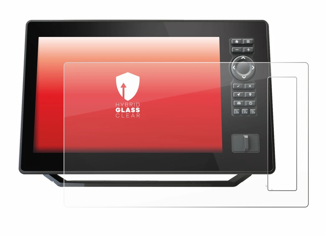 Image de l'appareil Humminbird Xplore 9 avec une grande variété de protections d'écran.