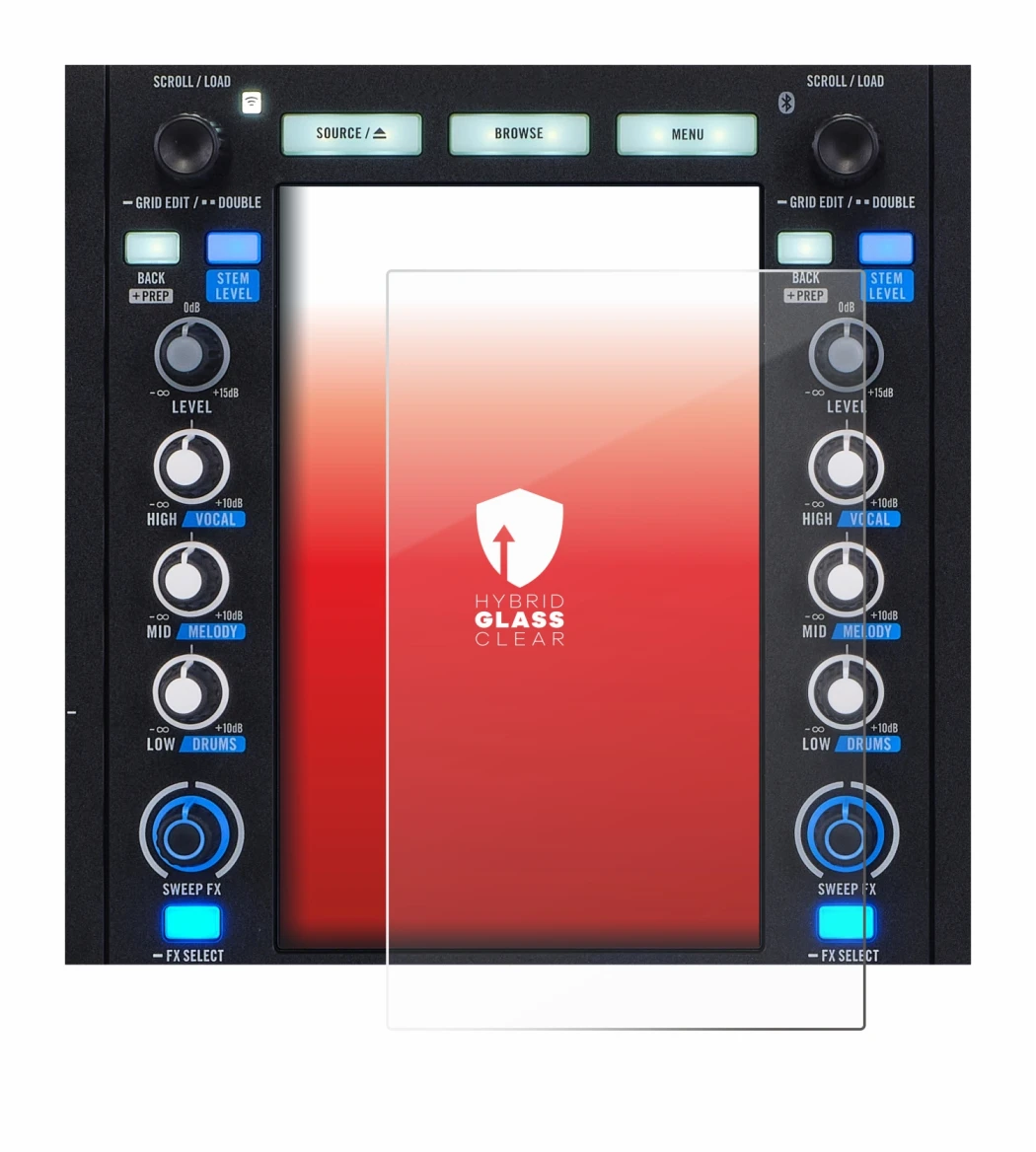 Image de l'appareil Rane System One avec une grande variété de protections d'écran.