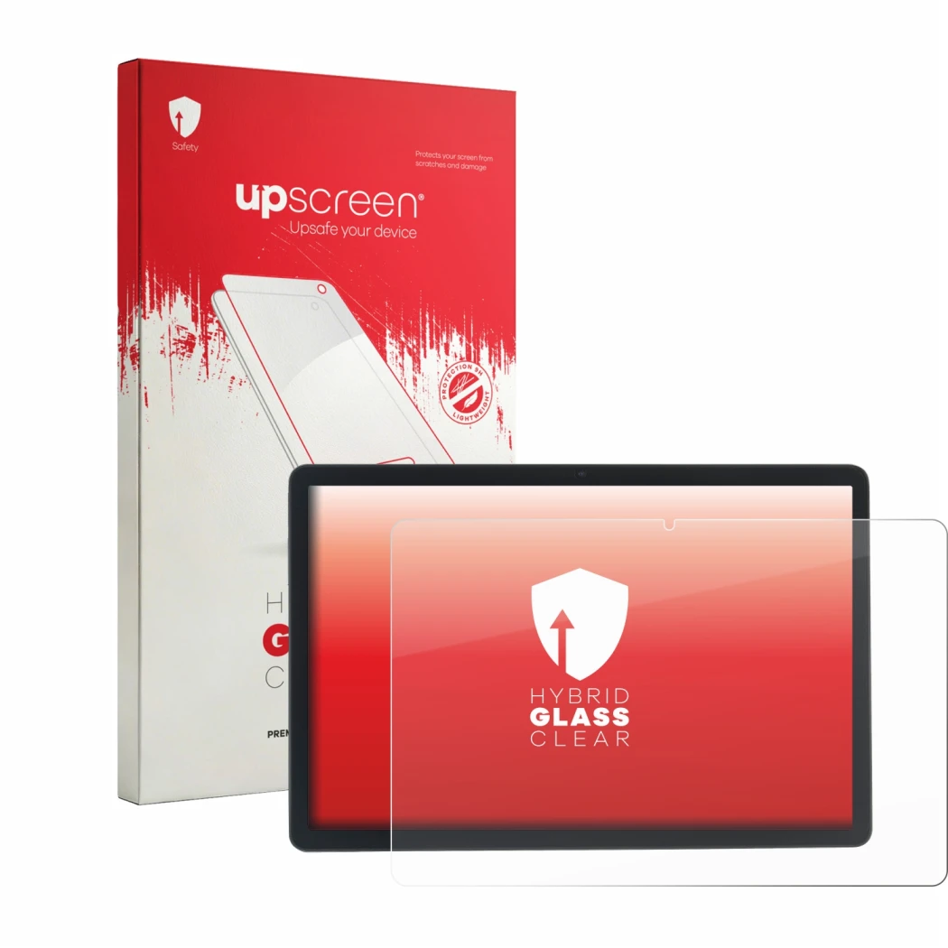 Face avant d’un emballage produit avec le logo de la marque upscreen. À côté, l’appareil Acepad A172 est représenté avec la pr