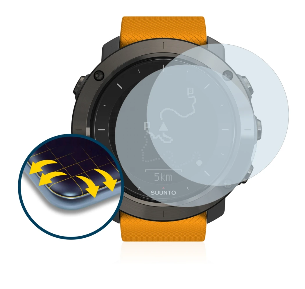 Image de l'appareil Suunto Traverse avec une grande variété de protections d'écran.