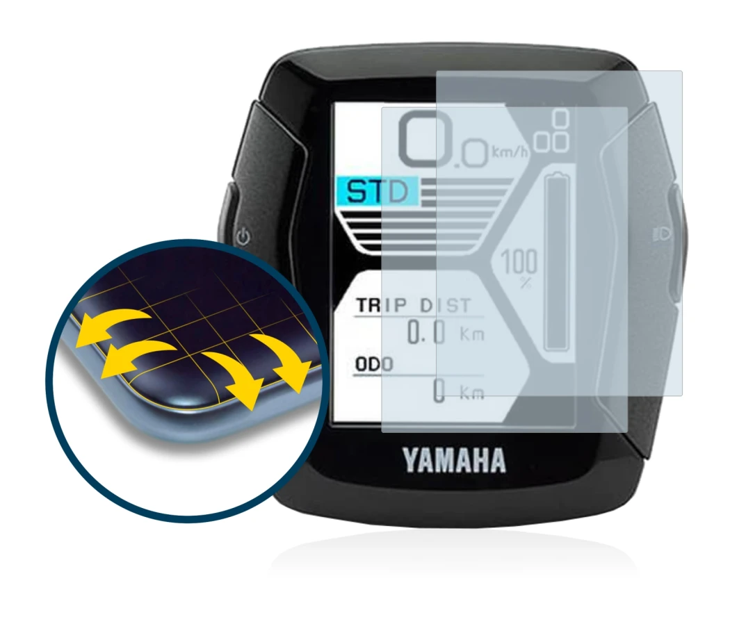 Image de l'appareil Yamaha LCD-C Display 2019 (E-Bike Display) avec une grande variété de protections d'écran.