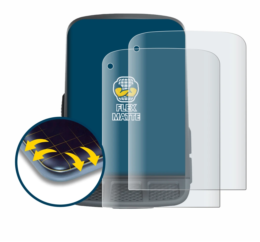 Image de l'appareil Wahoo Elemnt Roam avec une grande variété de protections d'écran.