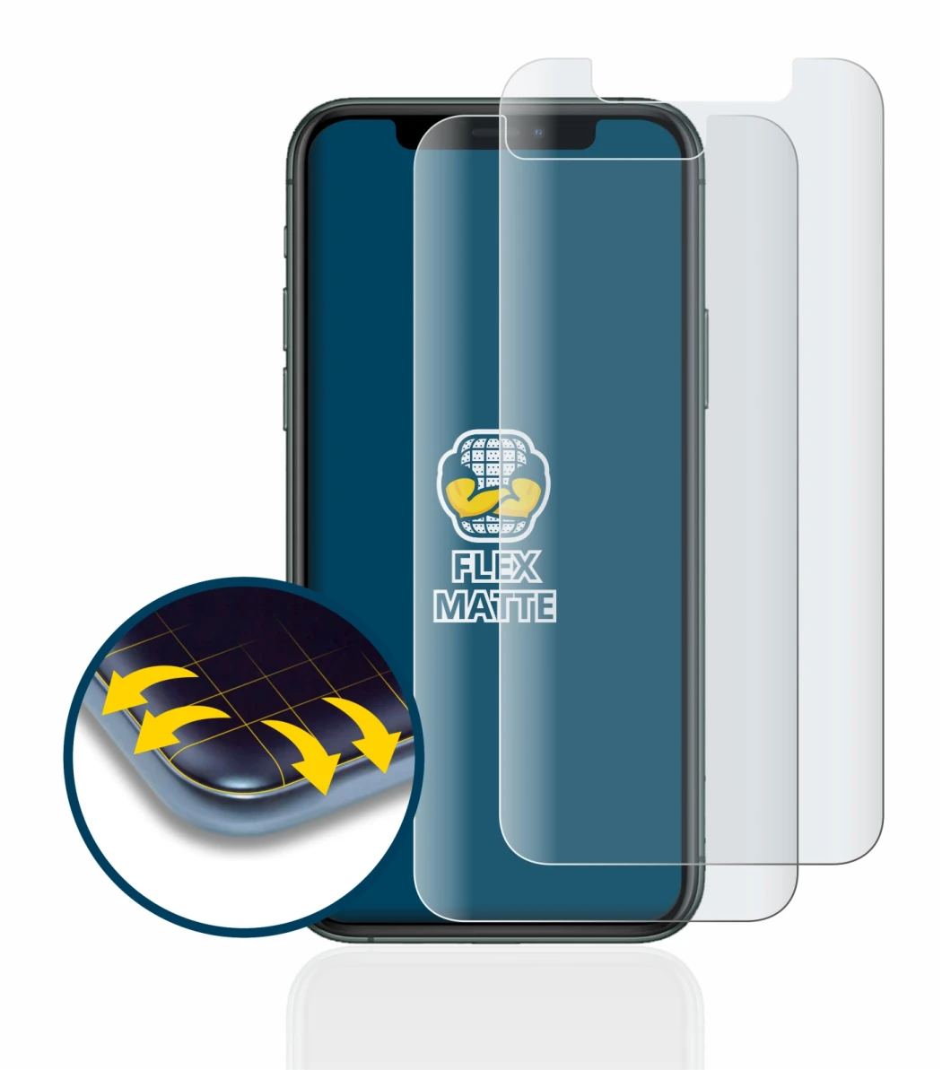 Image de l'appareil Apple iPhone 11 Pro avec une grande variété de protections d'écran.