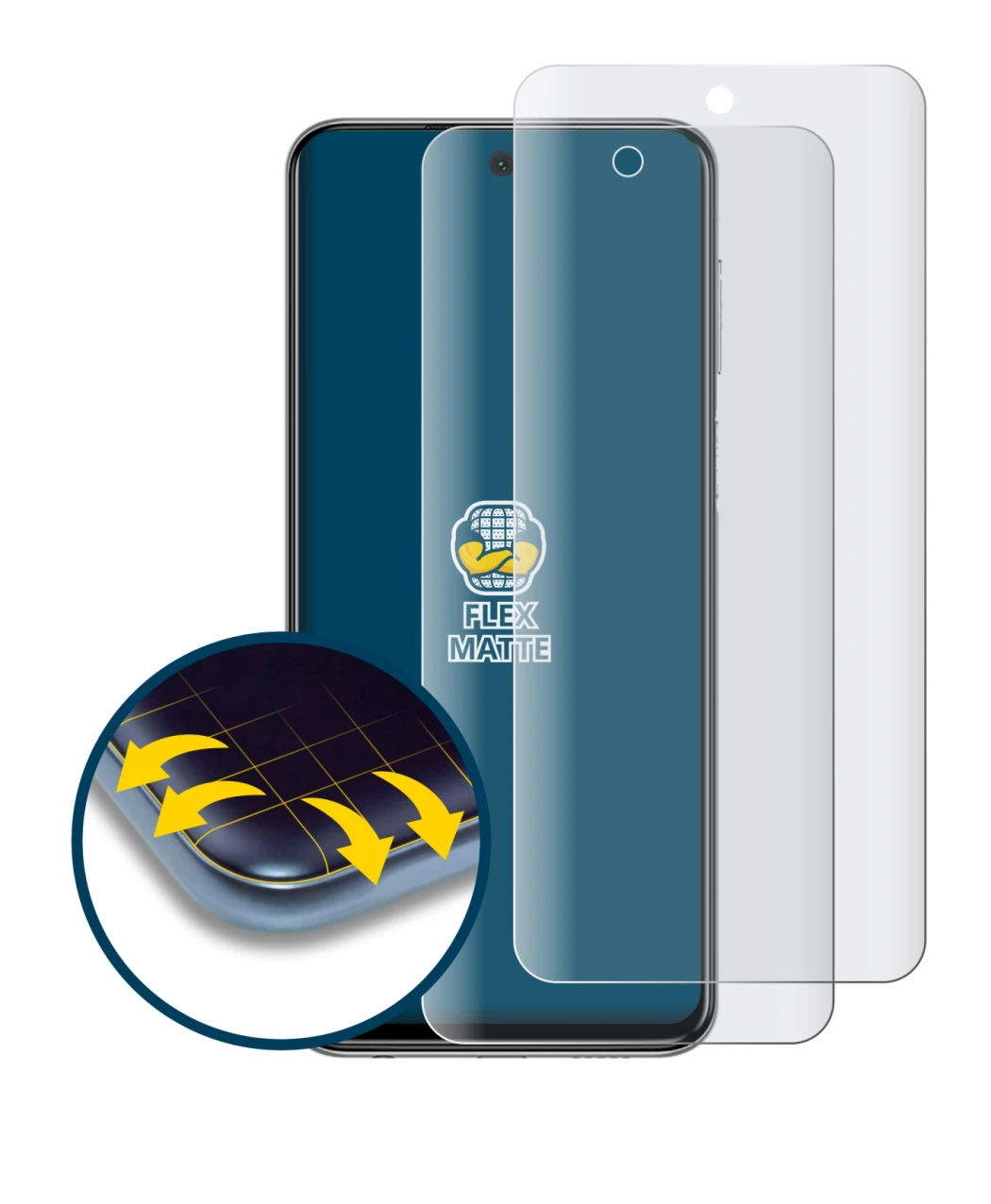 Image de l'appareil Xiaomi Redmi Note 9 Pro avec une grande variété de protections d'écran.