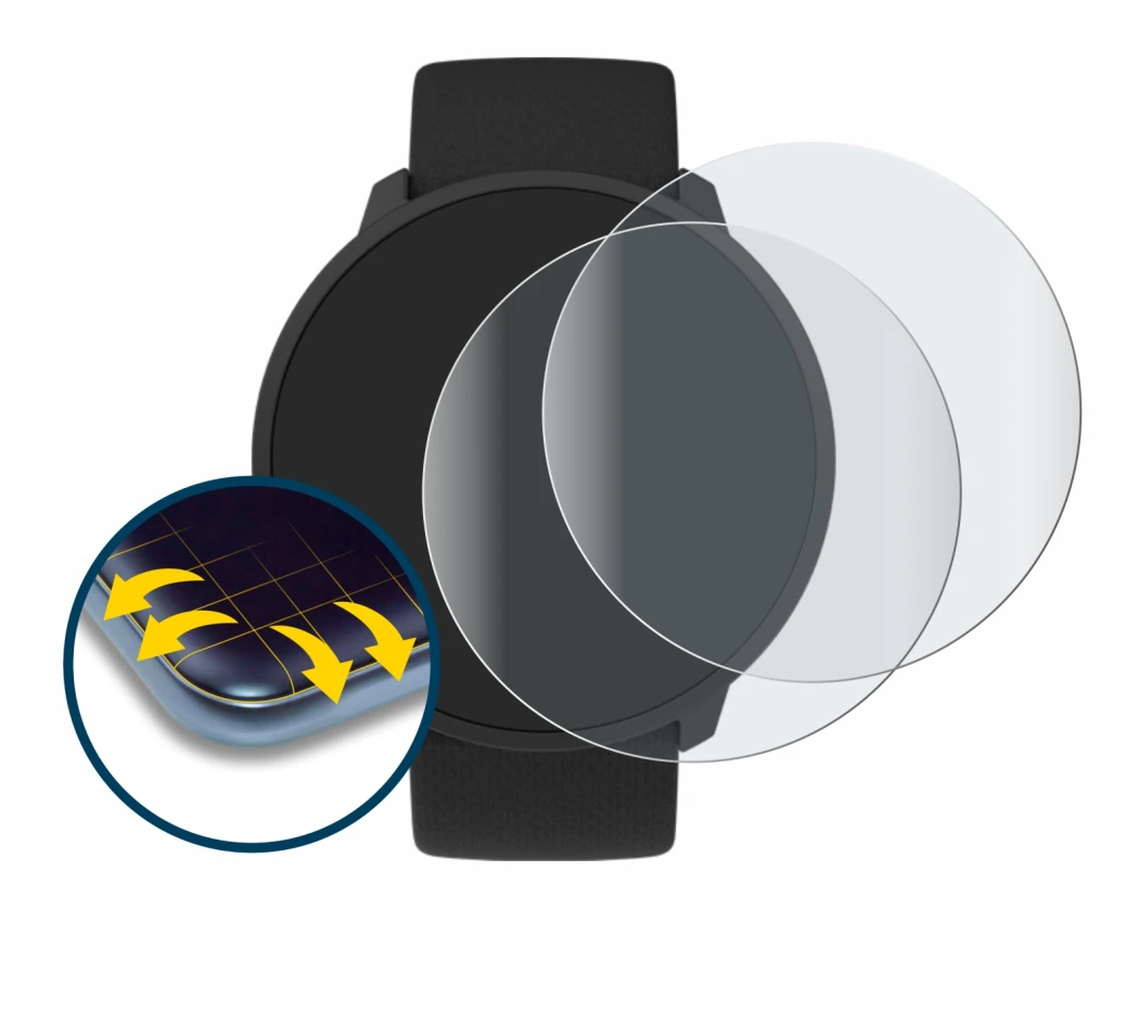 Image de l'appareil Polar Unite avec une grande variété de protections d'écran.