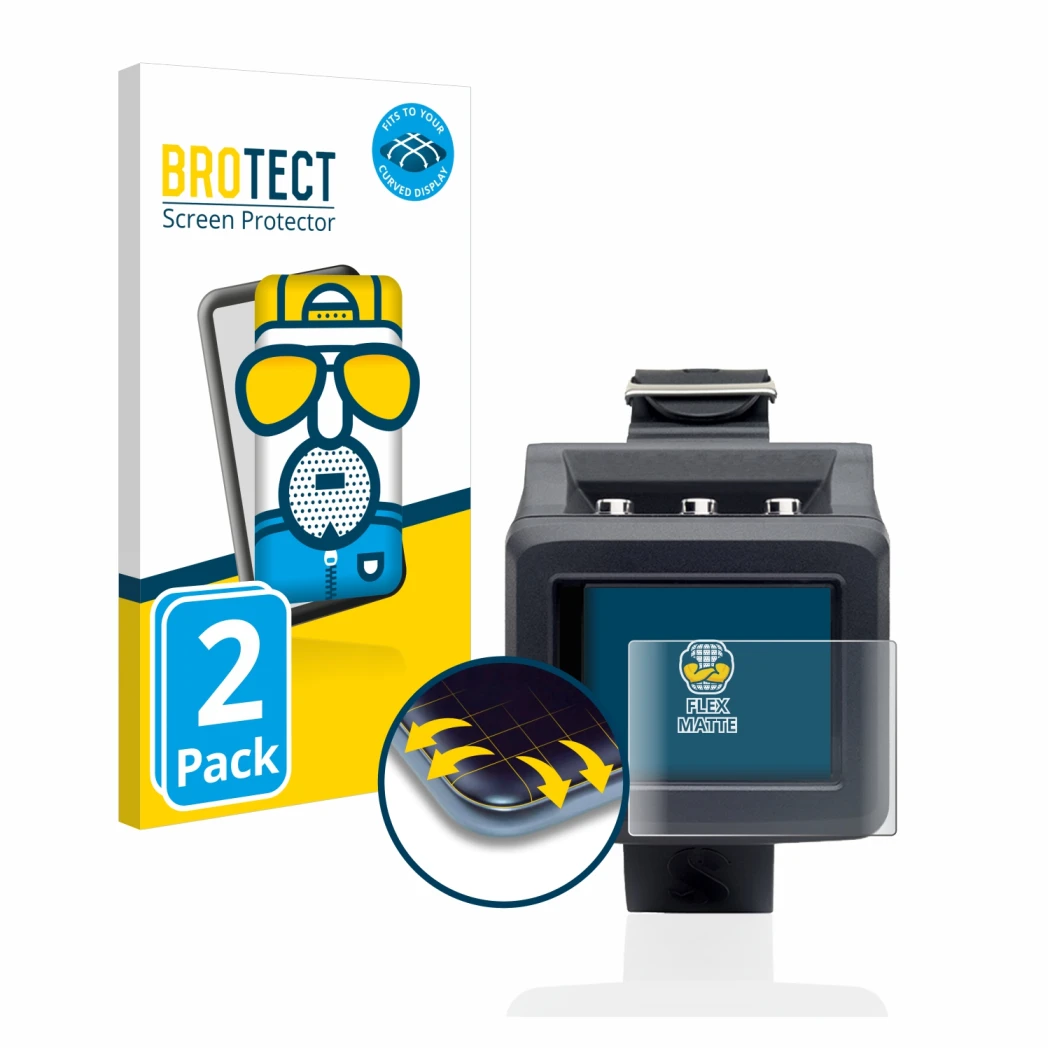 Face avant d’un emballage produit avec le logo de la marque BROTECT. À côté, l’appareil Uwatec Galileo G2 est représenté avec 