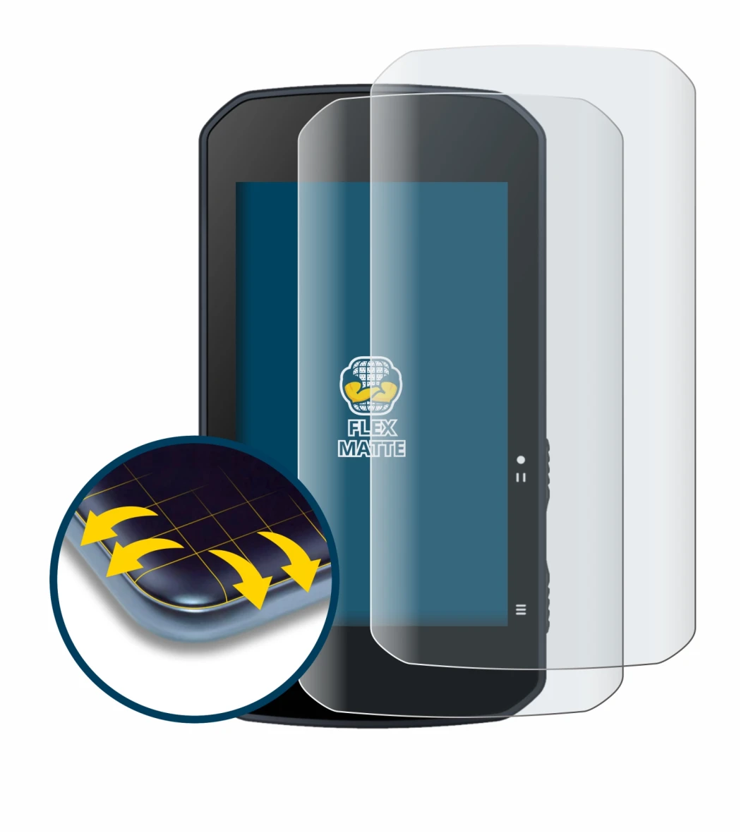 Image de l'appareil Bryton Rider 750 avec une grande variété de protections d'écran.