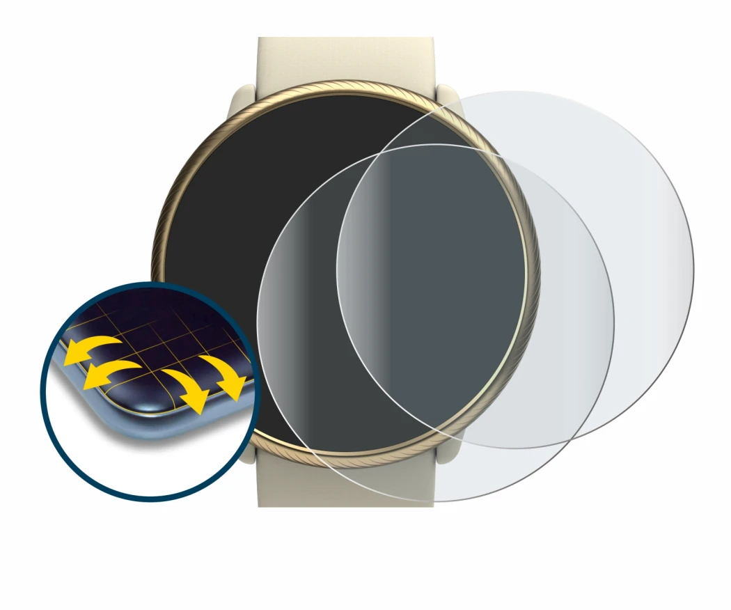 Image de l'appareil Polar Ignite 2 avec une grande variété de protections d'écran.