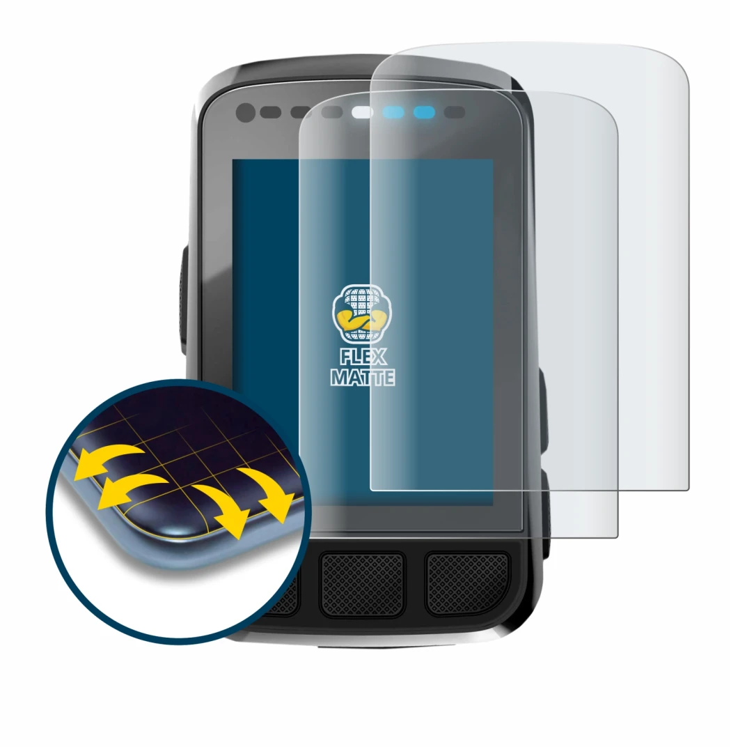 Image de l'appareil Wahoo Elemnt Bolt V2 GPS avec une grande variété de protections d'écran.