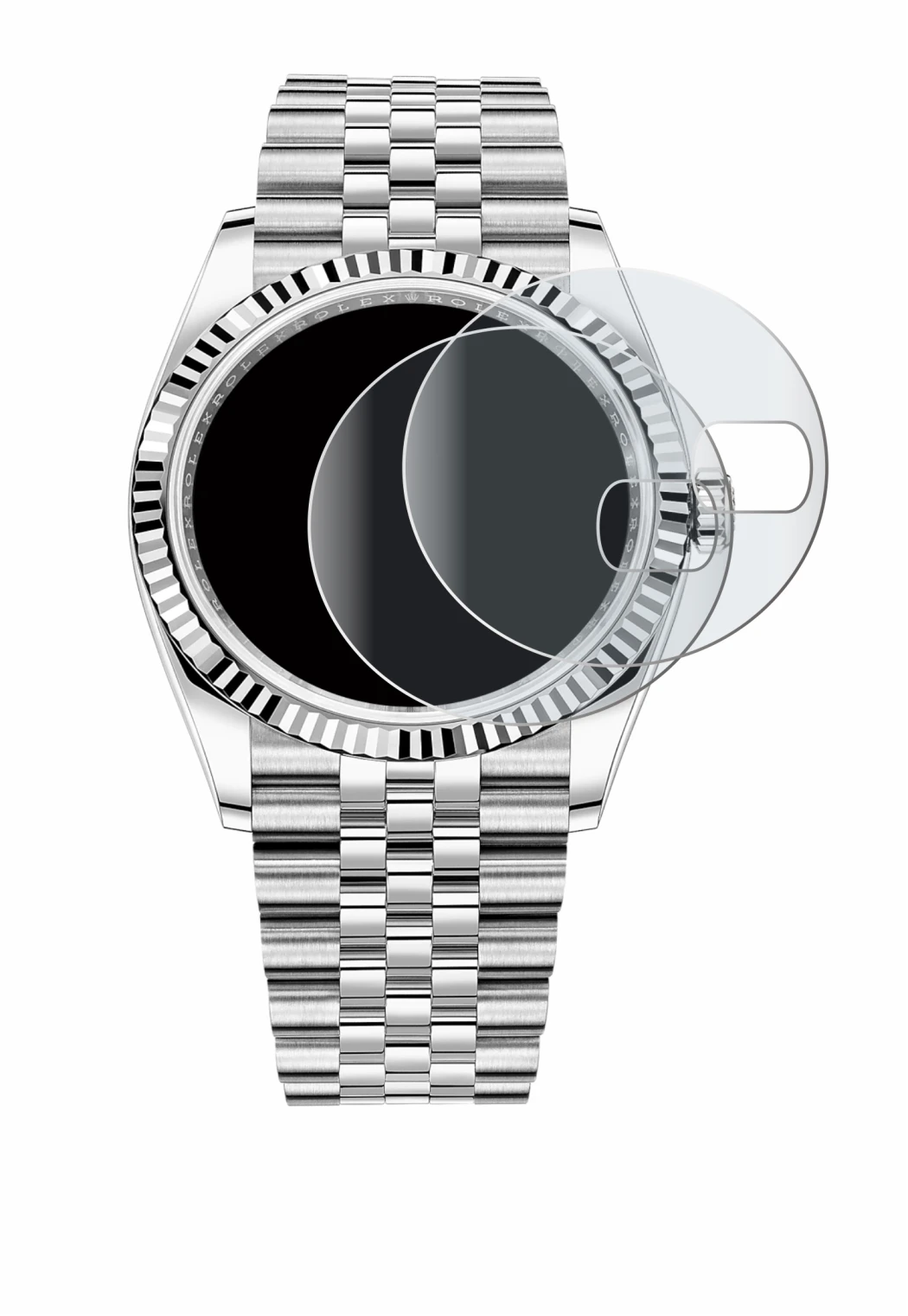 Image de l'appareil Rolex Datejust 36 avec une grande variété de protections d'écran.