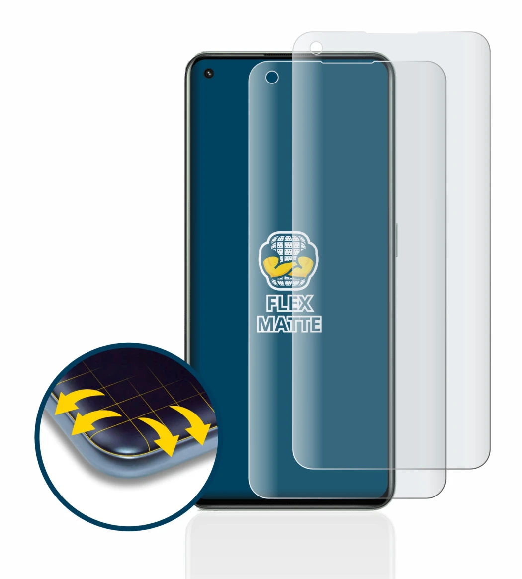 Image de l'appareil realme GT 2 Pro avec une grande variété de protections d'écran.