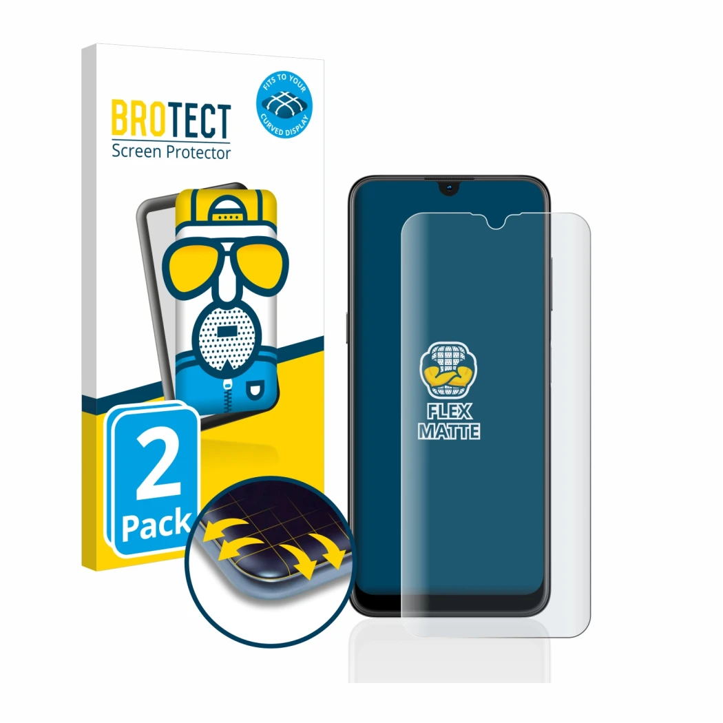 Face avant d’un emballage produit avec le logo de la marque BROTECT. À côté, l’appareil Nokia G21 est représenté avec la prote
