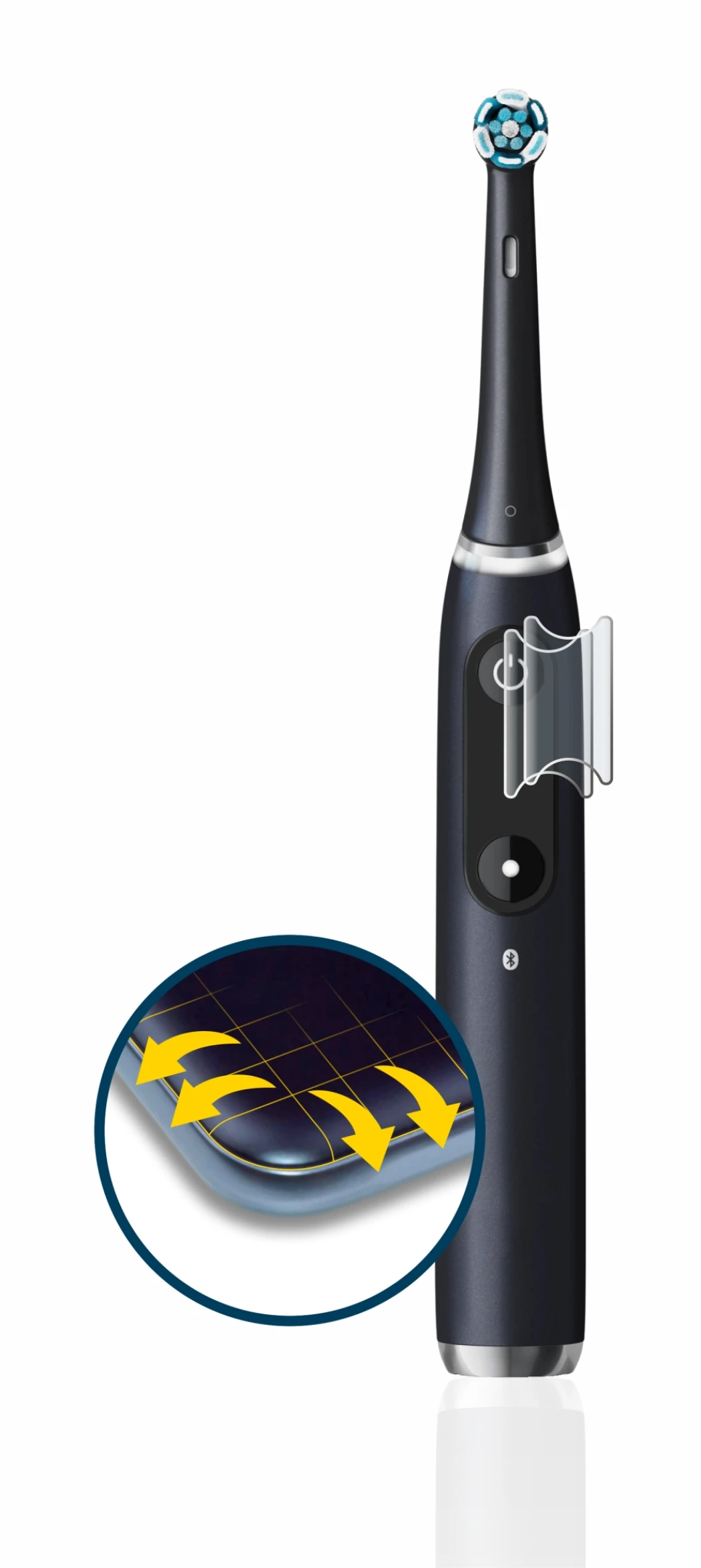 Image de l'appareil Oral-B iO 6 avec une grande variété de protections d'écran.