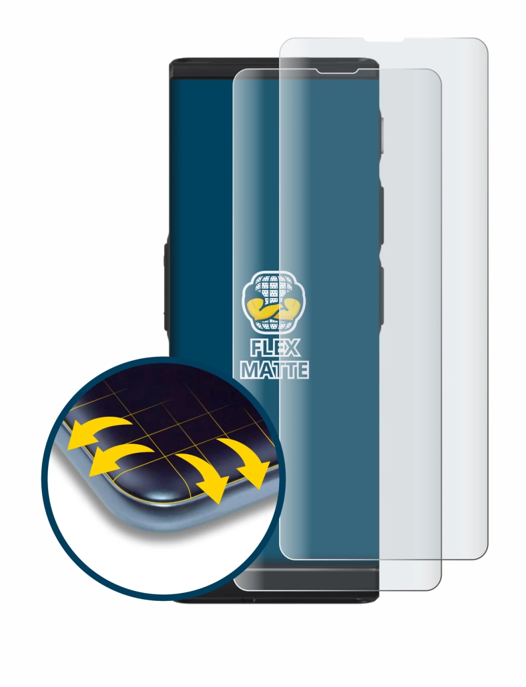 Image de l'appareil Vasco Translator V4 avec une grande variété de protections d'écran.