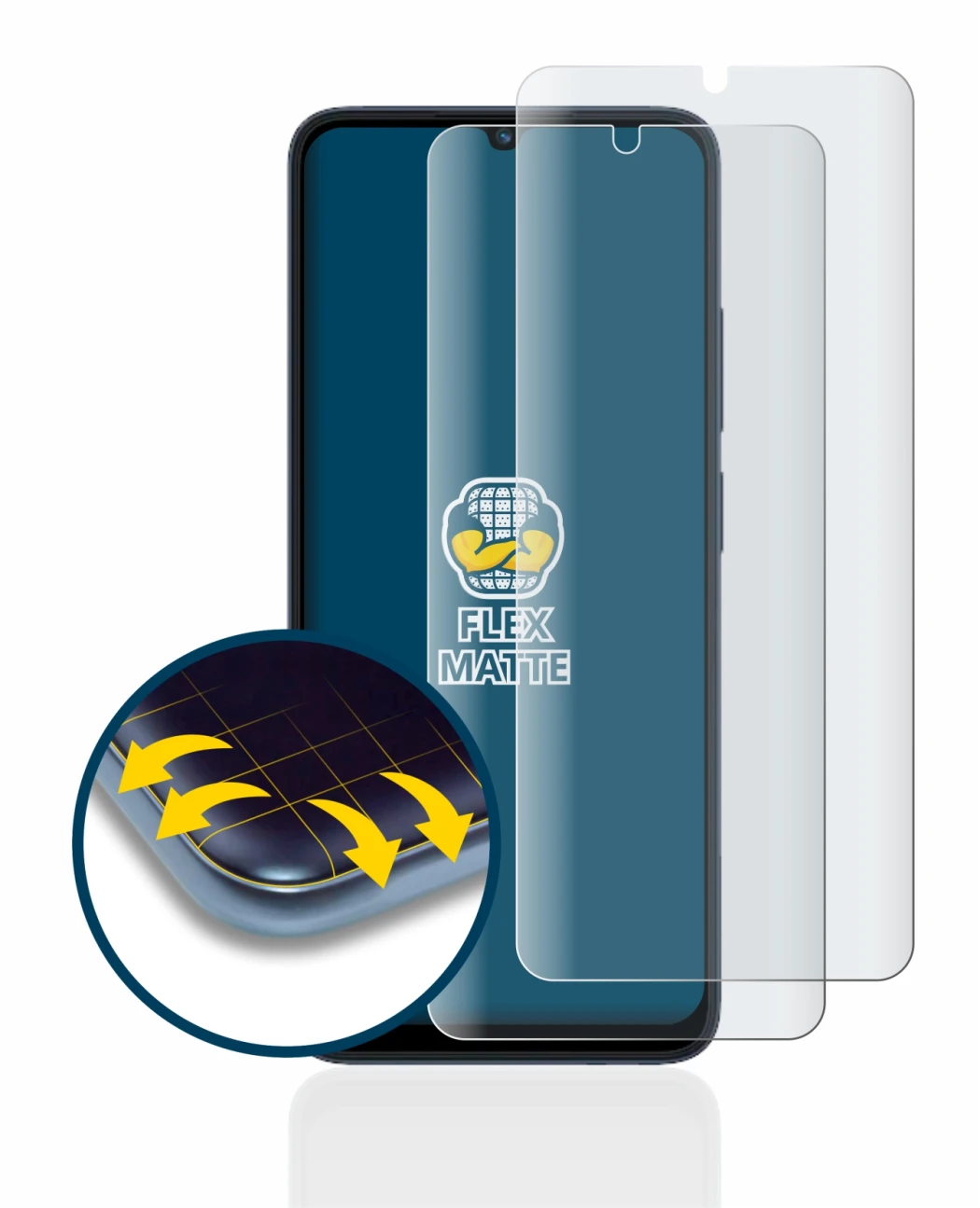 Image de l'appareil Xiaomi Redmi 12C avec une grande variété de protections d'écran.