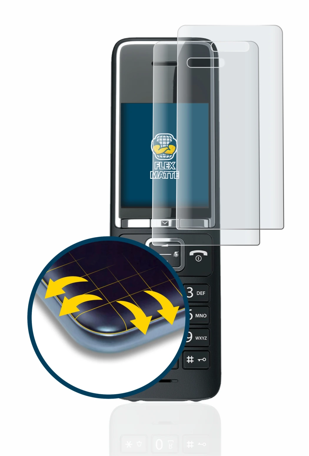 Image de l'appareil Gigaset COMFORT 550HX avec une grande variété de protections d'écran.